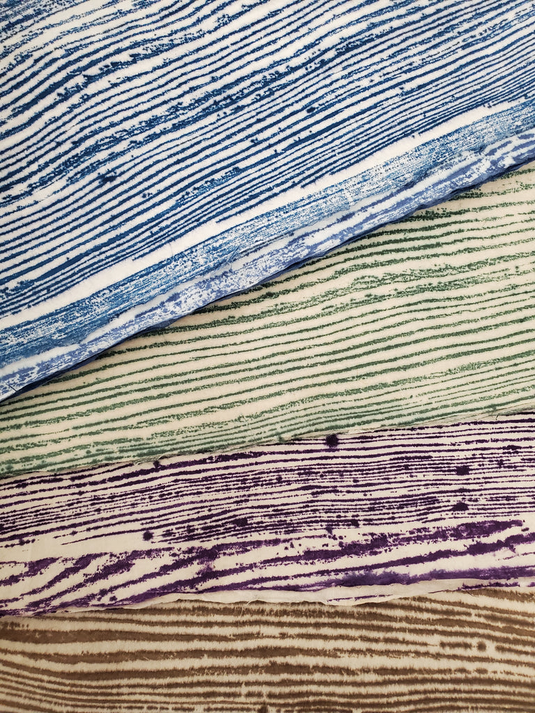 Kozo Handmade with Woodgrain Pattern in colors