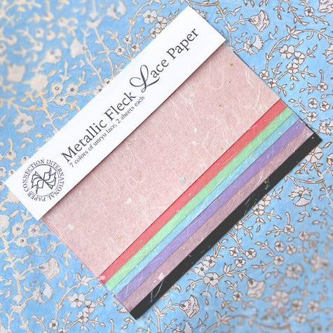 C-RUGSm Metallic Fleck Lace Paper Pack