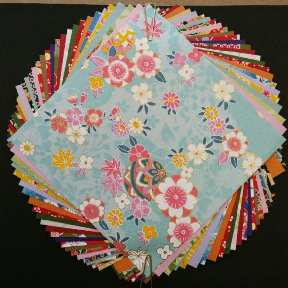 Yuzen Origami Paper - Assorted Patterns, Blue