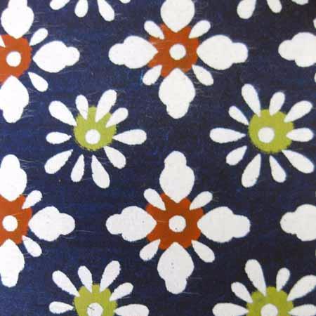 Katazome Blue Clovers and Stars SA-37