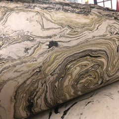 Marbled Lokta - Gold and Black on Natural