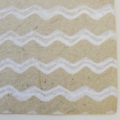 IN-SSN Tājā Cotton Squiggly Stripes on Natural