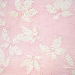An-Jing Embossed Leaves Pastel Pink CH-EmP