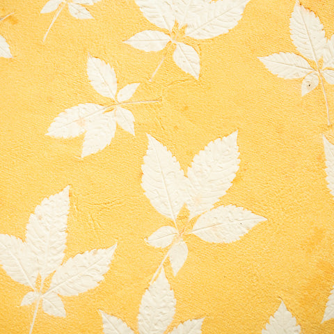 An-Jing Embossed Leaves Sunflower Yellow CH-EmSY