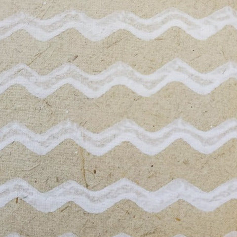 IN-SSN Tājā Cotton Squiggly Stripes on Natural
