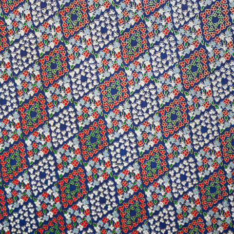 Yuzen Floral in Diamond on Navy KA-1327
