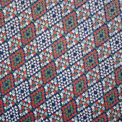 Yuzen Floral in Diamond on Navy KA-1327