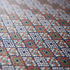 Yuzen Floral in Diamond on Navy KA-1327