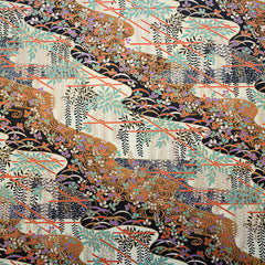 Yuzen Cream with Black Wisteria KD-6068