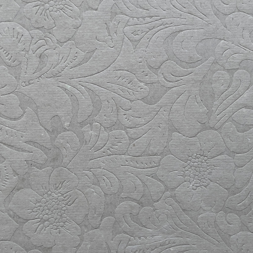 Embossed Floral Cotton in Beige