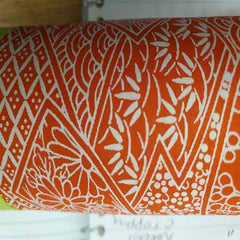 Yuzen Orange and White Fans KA-2699