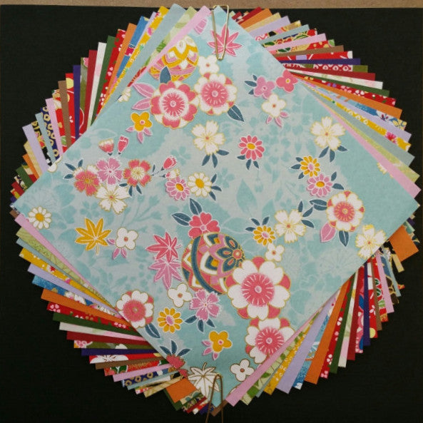 Paper Connection Origami Pack - Yuzen Chiyogami Pattern & Plain Paper (Set of 32 ...