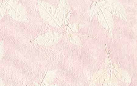 An-Jing Embossed Leaves Pastel Pink