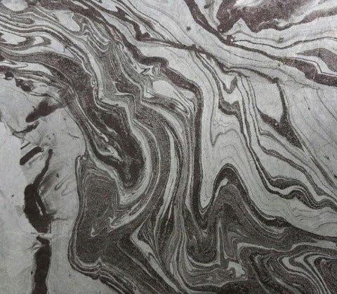 Marbled Lokta-Charcoal on Blue-Gray