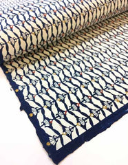 Katazome Blue Lotus Waves