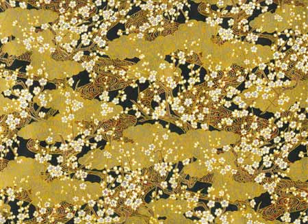Yuzen Black and Gold Cherry Grove YP-5804