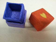I Heart Lokta: Bundle of 24 Red Lokta Boxes with Gold Hearts